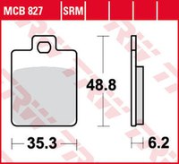 Plăcuțe frână față/spate, utilizare: offroad/route/scooters, material: organic, 48,8x35,3x6,5mm compatibil: GILERA RUNNER, RUNNER SP, STALKER; PIAGGIO/VESPA ET2, ET4, LIBERTY, LX, LXV 50-500 1995-2017 - 1