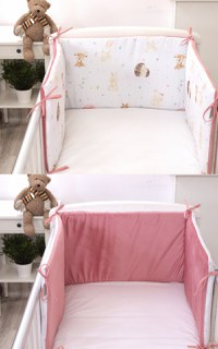 Aparatoare laterala patut 2 fete Sweet velvet rose 180 x 35 cm - 5