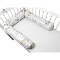 Aparatoare tip rulou pentru patut MimiNu lungime 180 cm bumbac Safari Natural - 1