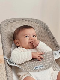 Balansoar Balance Soft Grey BeigeWhite Mesh Baby Bjorn - 9