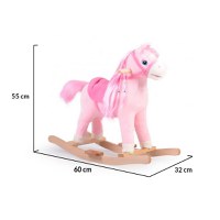 Balansoar calut Moni din plus pentru copii Pink Horse - 5