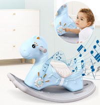 Balansoar calut pentru copii cu sunete Nichiduta Rocking Horse Albastru - 2