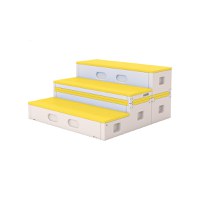 Bancuta modulara pentru gradinita Step Stool Yellow - 1