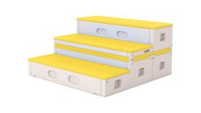 Bancuta modulara pentru gradinita Step Stool Yellow