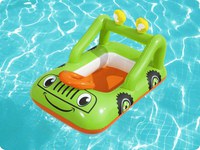 Barca gonflabila pentru copii Bestway 92 x 61 cm Smiling Car Verde - 5