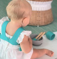 Baveta Flexi Bib Minikoioi 100 premium silicone aqua green - 3