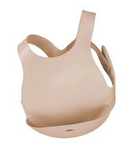 Baveta Flexi Bib Minikoioi 100 premium silicone bubble beige - 3