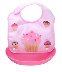 Baveta impermeabila cu buzunar Cupcake Pink - 11