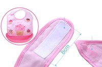 Baveta impermeabila cu buzunar Cupcake Pink - 2