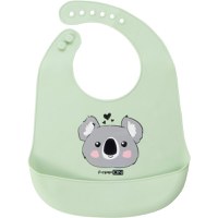 Baveta moale Din silicon Cu buzunar FreeON Panda Green - 2