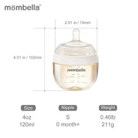 Biberon Anticolici Mombella Brest-Like120ml Tetina S flux lent PPSU Ivory - 2