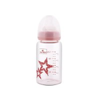 Biberon din sticla cu tetina anticolici 120 ml Pink - 3