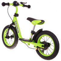 Bicicleta fara pedale cu frana, suport picioare si roti gonflabile Balancer SporTrike verde - 2