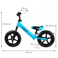 Bicicleta fara pedale Kidwell Rebel Blue - 4