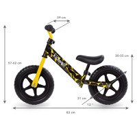 Bicicleta fara pedale Kidwell Rebel Yellow - 4