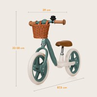 Bicicleta fara pedale Lionelo Alex Plus cu roti din spuma Eva 12 inch Green Forest - 1