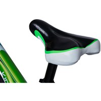 Bicicleta pentru copii 2-4 ani KidsCare HappyCycles 12 inch cu roti ajutatoare si frane pe disc verde - 4