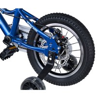 Bicicleta pentru copii 5-8 ani KidsCare HappyCycles 16 inch cu roti ajutatoare si frane pe disc albastru - 3