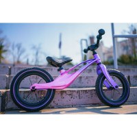 Bicicleta usoara fara pedale Lionelo cu roti gonflabile 12 inch Bart Air Pink Violet - 2