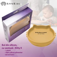 Bol din silicon AppeKids Kitty II Honey - 2