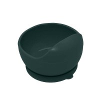 Bol din silicon PetiteMars fara BPA cu ventuza TakeMatch 6 luni+ verde inchis - 3