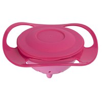 Bol multifunctional cu capac si rotire 360 grade Amazing Bowl Pink - 4