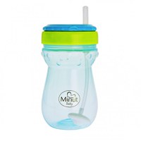 Cana anticurgere Minut Baby cu pai mobil 360 ml blue - 4