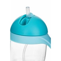 Cana de apa Bocioland cu pai si manere 300 ml 6 luni+ Blue - 2