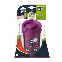 Cana Tommee Tippee No Knock Large cu capac 300 ml 18 luni + broscuta testoasa mov - 4