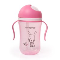 Canuta cu pai si manere 300 ml Cangaroo Pink - 1