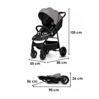 Carucioare sport Zoey cadru din aluminiu gri Lionelo - 1