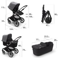 Carucior 2 in 1 Bugaboo Fox 3 Classic graphite dark navy - 6