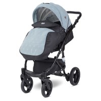 Carucior 2 in 1 Rimini Premium Silver Blue Stars - 1