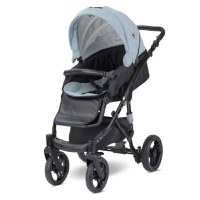 Carucior 2 in 1 Rimini Premium Silver Blue Stars - 3