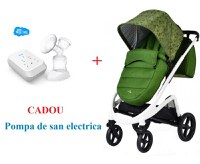 Carucior modular 2 in 1 Cangaroo S-Line Green + CADOU Pompa de san electrica Little Mom Easy Touch - 3