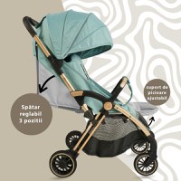 Carucior sport AppeKids Upp ultracompact cu pliere automata River Green - 2