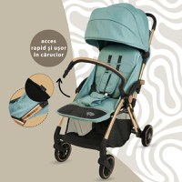 Carucior sport AppeKids Upp ultracompact cu pliere automata River Green - 4