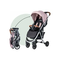 Carucior sport FreeON Lux, Pliabil automat, Usor 6.6 Kg, Tehnologie inovatoare One-Hand Folding, De la 6 luni pana la 22 kg, Din aluminiu, Benzi reflectorizante pe capotina, Grey - 4