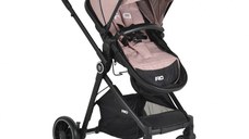 Carucior transformabil 2in1 Moni cu accesorii incluse Rio Pink pana la 22 kg