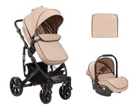 Carucior transformabil 3in1 KikkaBoo Beloved Beige 2023 - 1