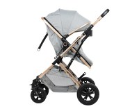 Carucior transformabil KikkaBoo 3 in 1 Kaia Light Grey - 9