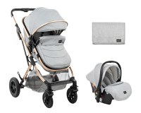 Carucior transformabil KikkaBoo 3 in 1 Kaia Light Grey - 10