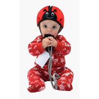 Casca protectie bebelusi cu spuma flexibila reglabila 7-24 luni rosie SafeHeadBaby Ladybird - 1