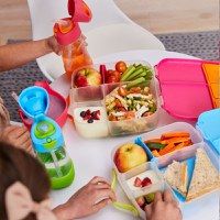 Caserola compartimentata Lunchbox b.box roz cu portocaliu - 5