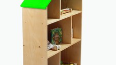 Casuta biblioteca din lemn BookHouse Light Green 130 cm x 96 cm x 30 cm