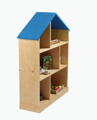 Casuta biblioteca din lemn BookHouse Ocean Blue 130 x 96 x 30 cm - 1