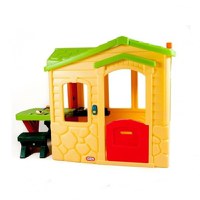 Casuta Little Tikes picnic pe terasa natural crem - 4