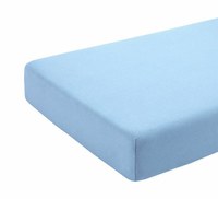 Cearceaf albastru KidsDecor cu elastic din bumbac 120x200 cm - 1