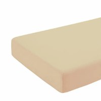 Cearceaf cappuccino patut bebelus 70x110 cm cu elastic din bumbac - 3