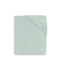 Cearceaf cu elastic Qmini pentru patut 90x40 cm din bumbac terry Cold Mint - 1